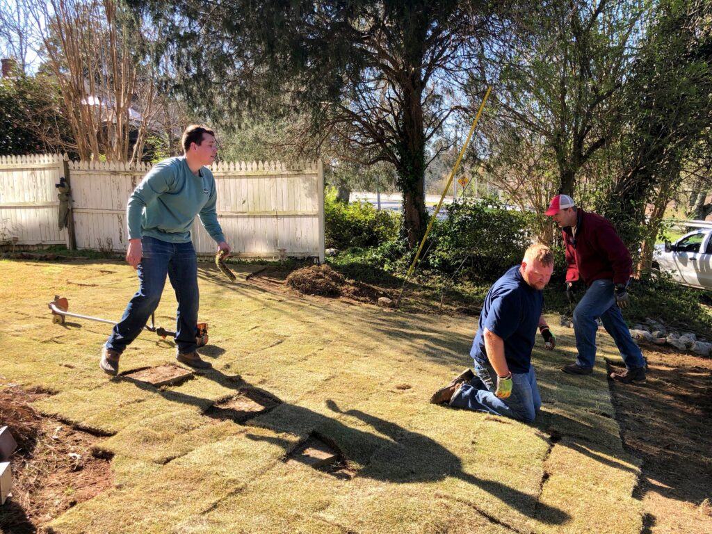 Laying Sod On Lawn | Mansell Landscape Management 